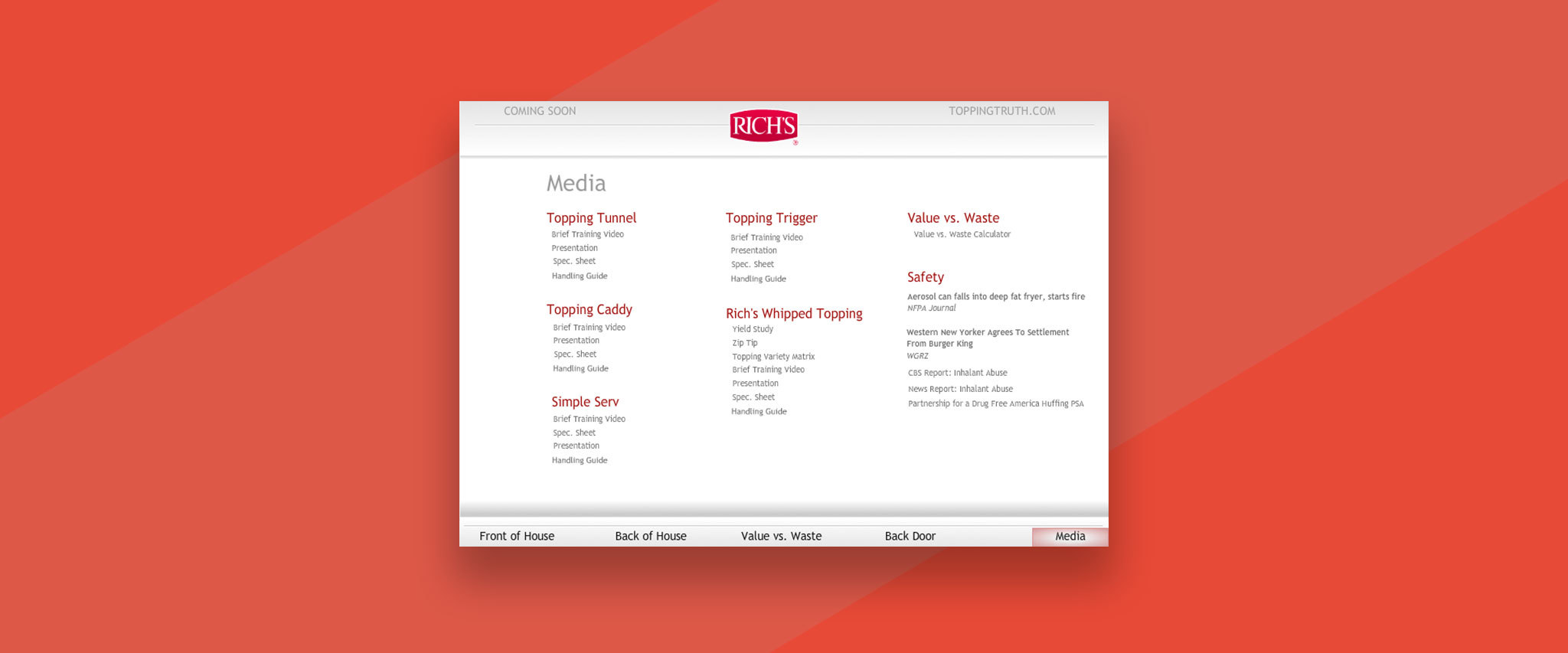 Rich Products: Fight of the Founder Interactive Animation Gallery
