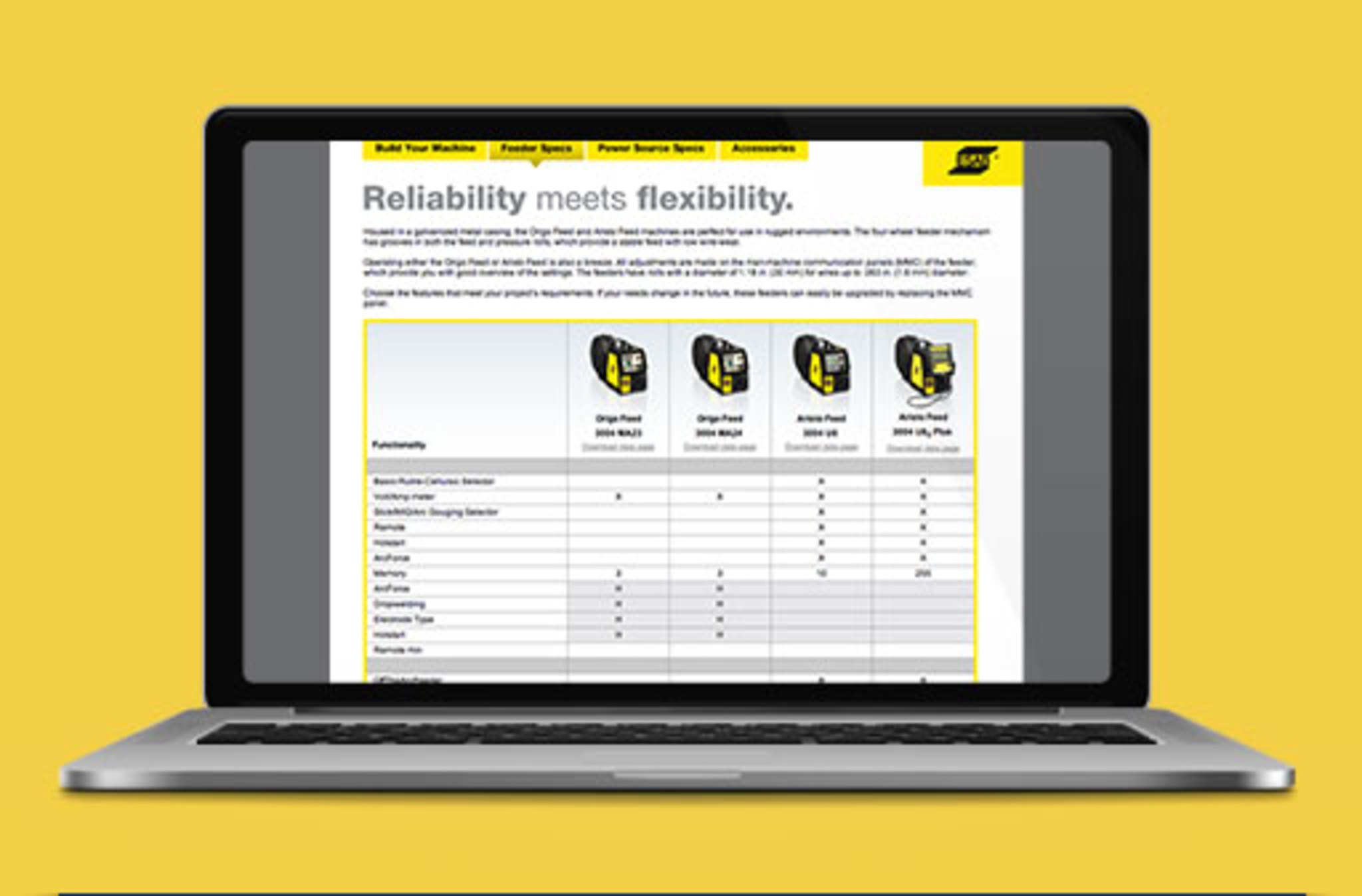 ESAB Build Your Welder Microsite