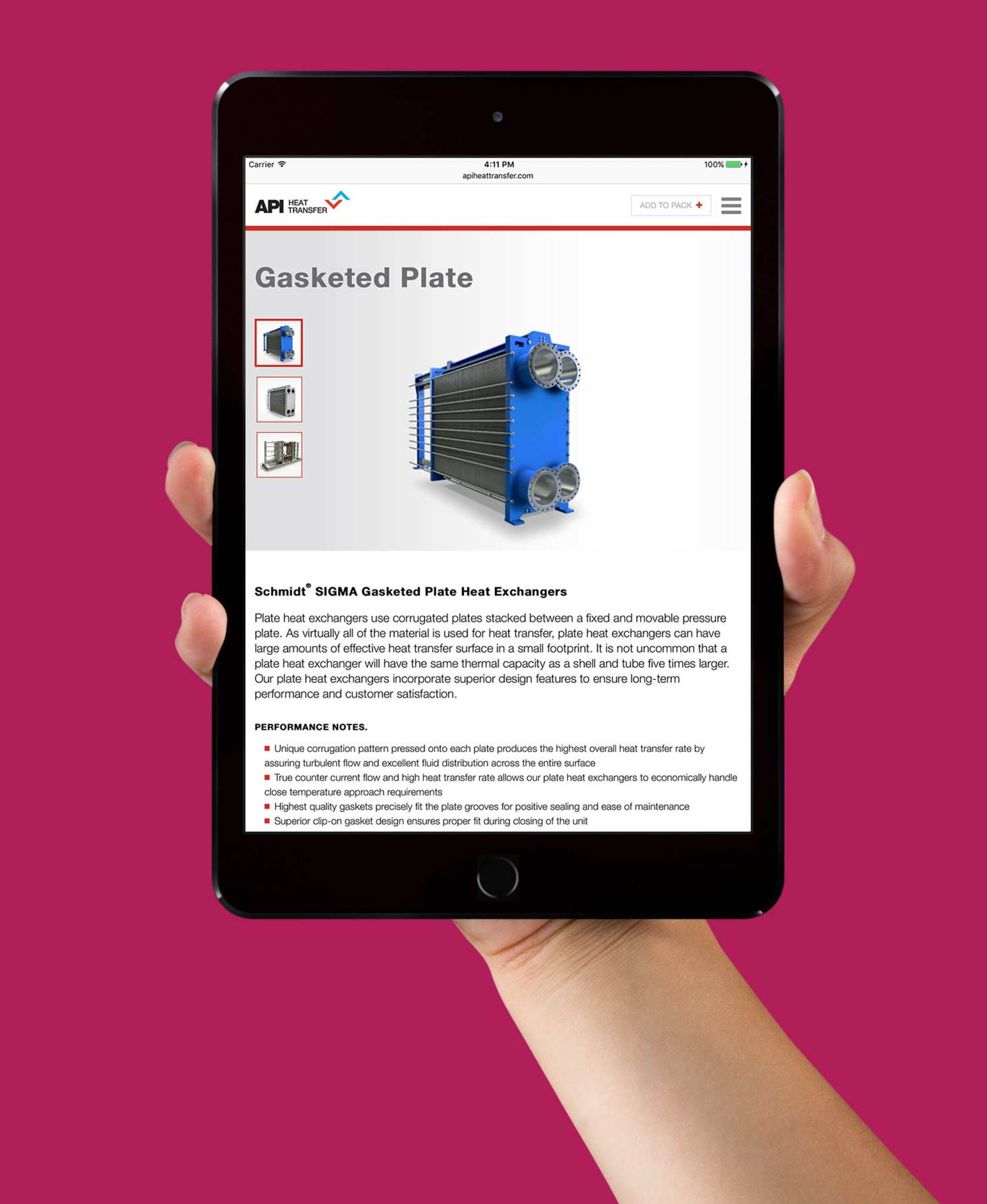 API Heat Transfer Website
