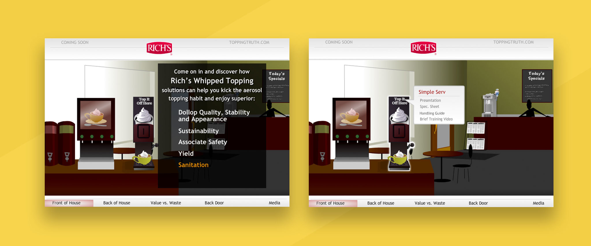 Rich Products: Fight of the Founder Interactive Animation Gallery