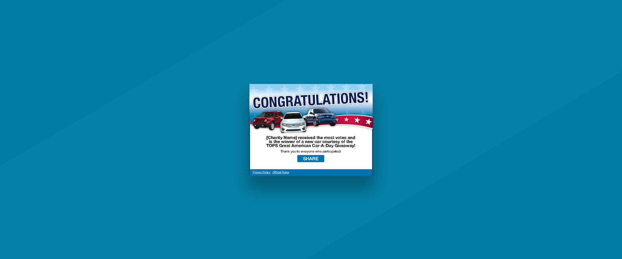 TOPS: Car-A-Day Giveaway Gallery