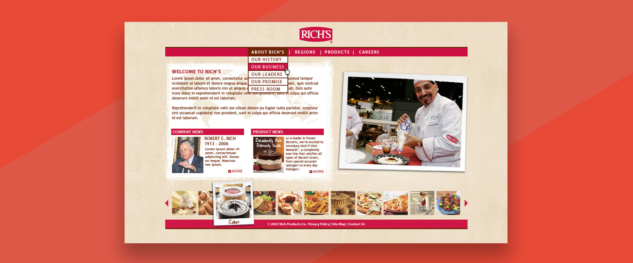 Rich Products Corporate Website Gallery