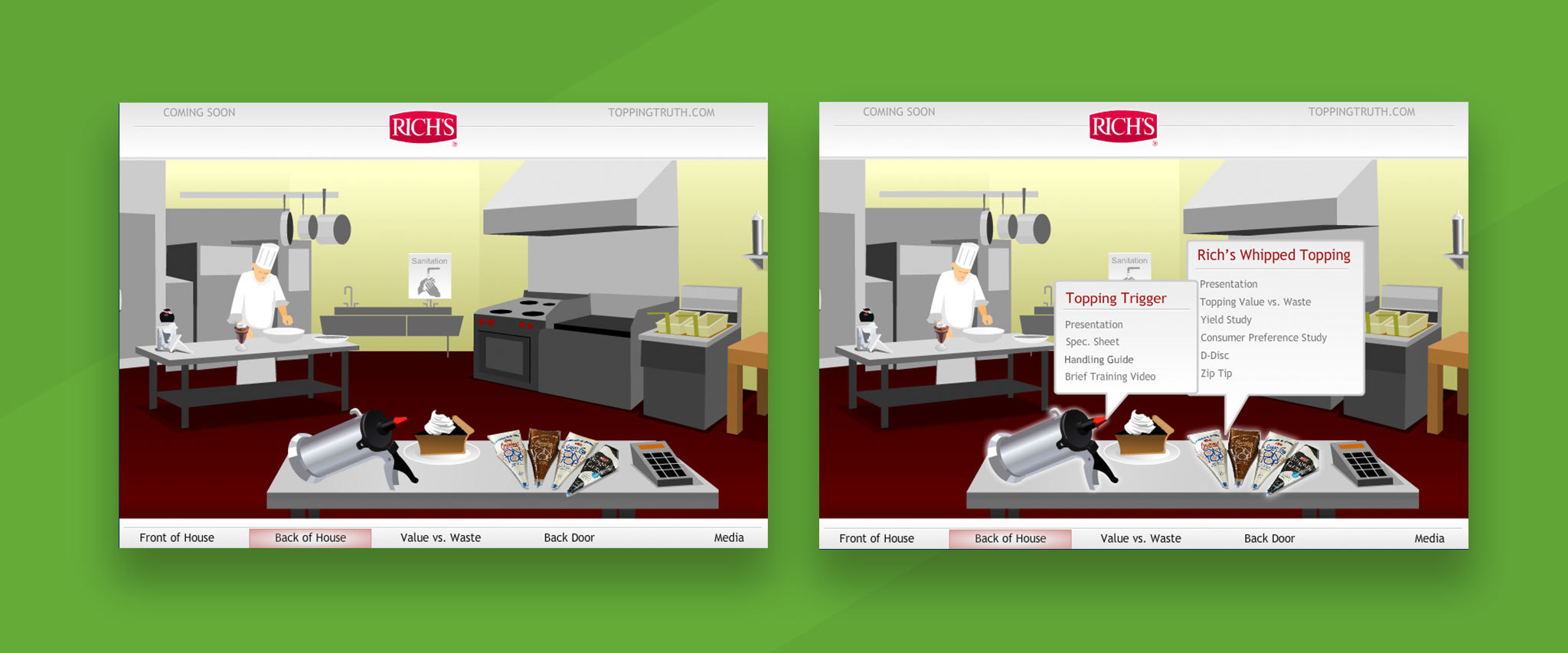 Rich Products: Fight of the Founder Interactive Animation Gallery