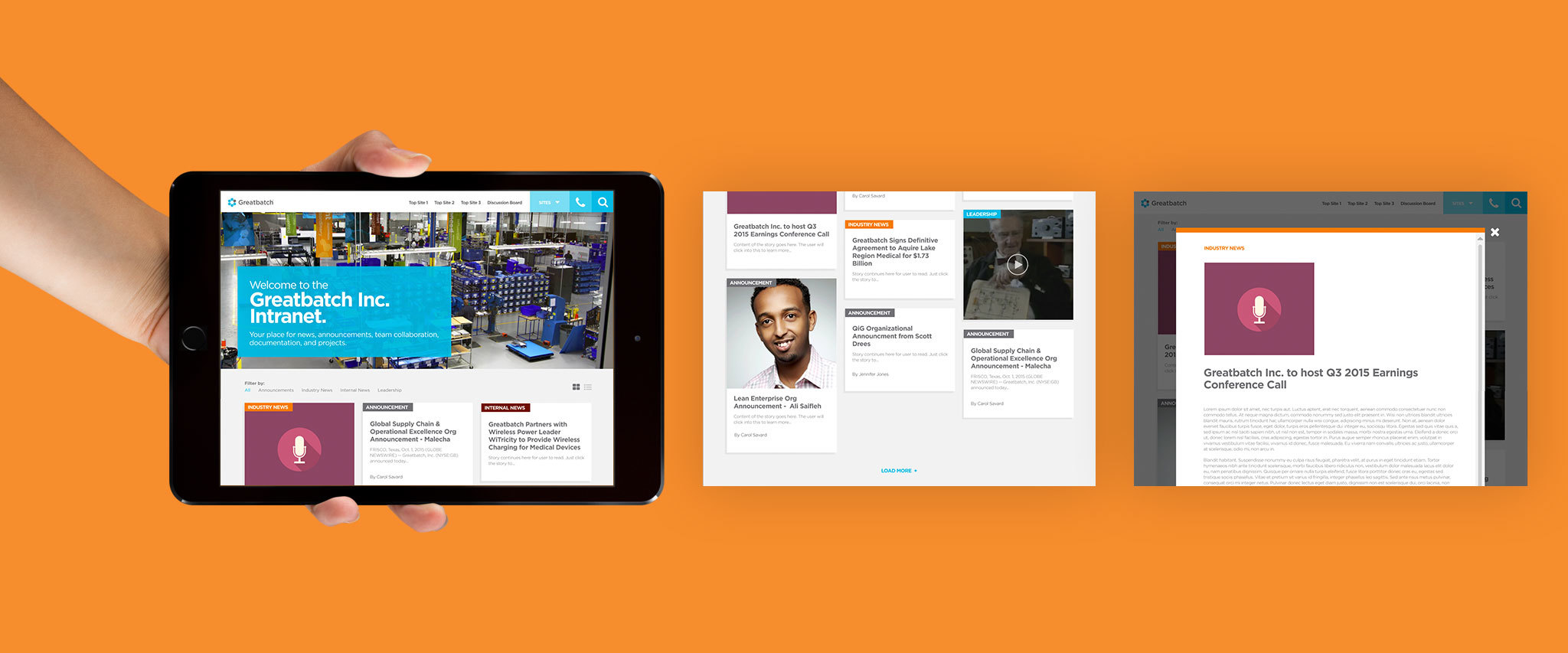 Greatbatch Intranet Website Gallery