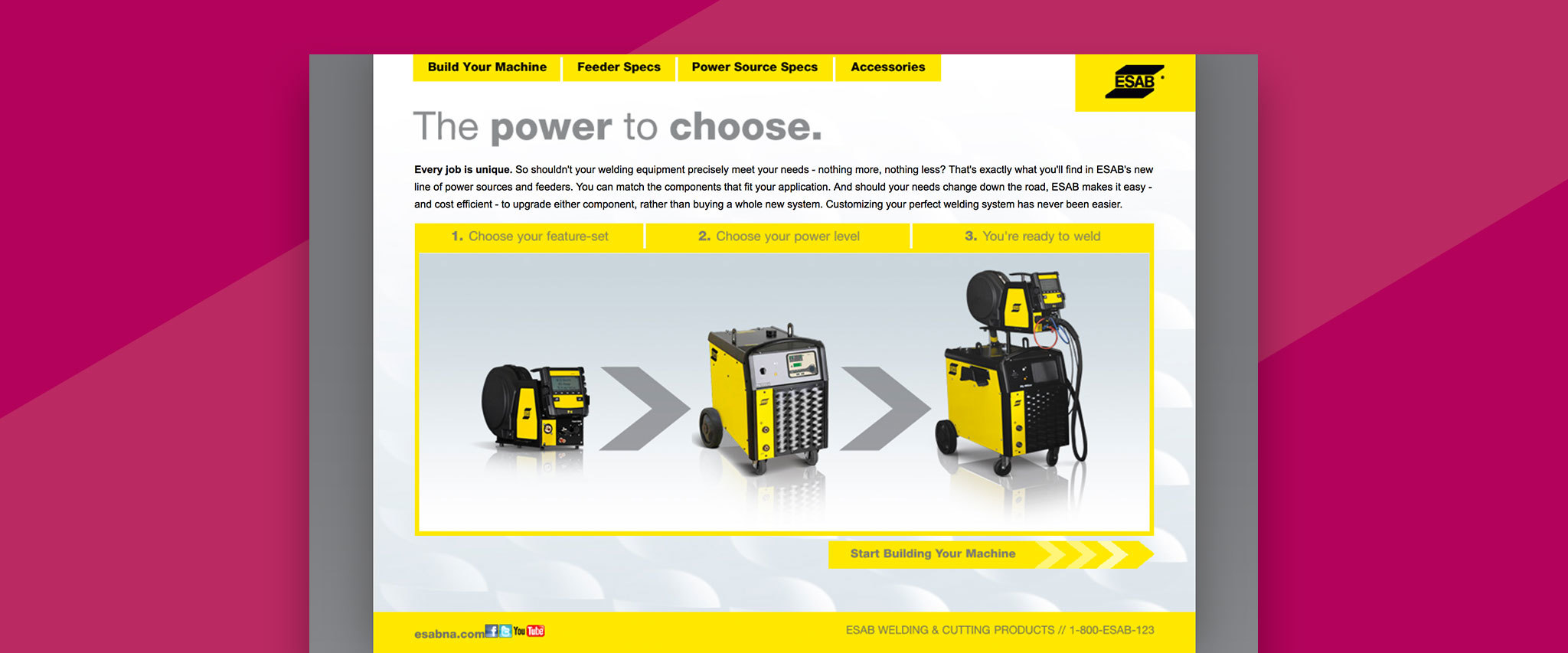 ESAB Build Your Welder Microsite Gallery