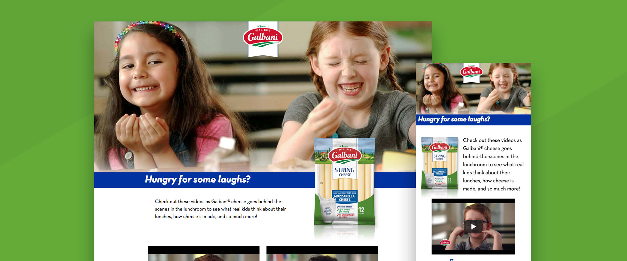 Galbani®: Campaign Landing Pages Gallery